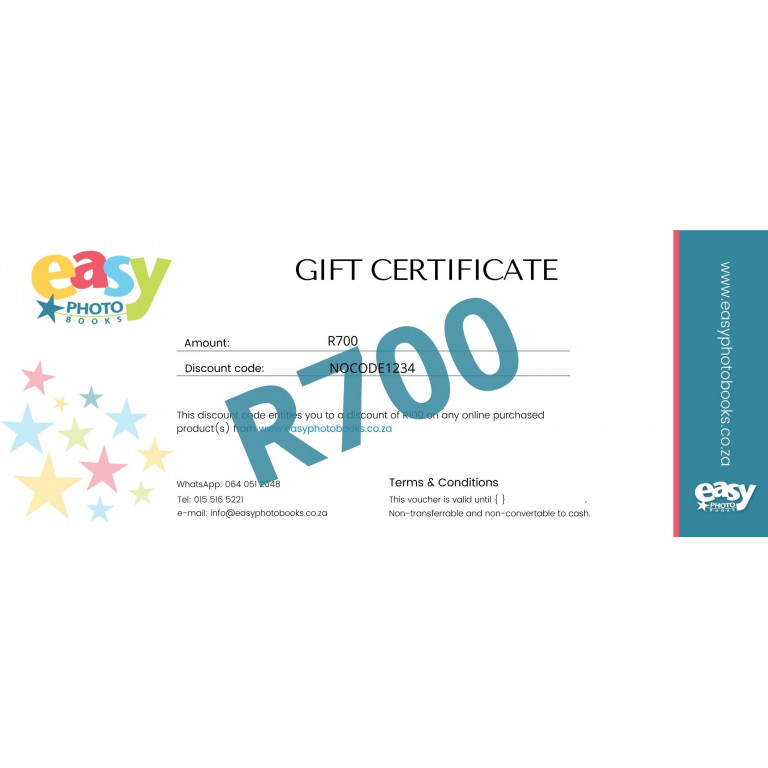 R700 Gift Voucher - Easy Photo Books